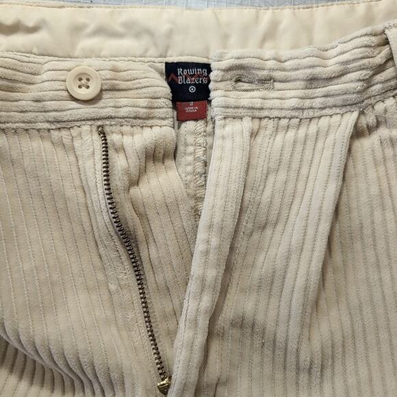 Rowing Blazers for Target cream corduroy trouser pants with pleated front size 8 - Picture 7 of 10